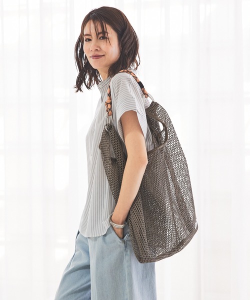 abahouse mavie（アバハウスマヴィ）の「【OUTDOOR】メッシュ３WAYショッパー（トートバッグ・レディース・ホワイト/ブラック/グレー/ホワイト系その他/ブラック系その他/グレー系その他・フリー）」の18枚目の写真