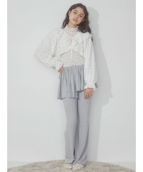 merry jenny（メリージェニー）の「スコートフレアレギンス（レギンス/スパッツ・レディース・グレー/ブラック/アイボリー・FREE）」の5枚目の写真