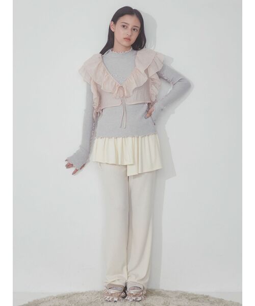 merry jenny（メリージェニー）の「スコートフレアレギンス（レギンス/スパッツ・レディース・グレー/ブラック/アイボリー・FREE）」の12枚目の写真