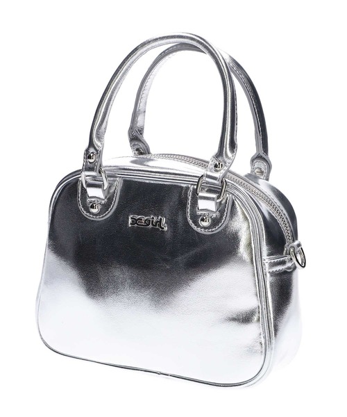 X-girl（エックスガール）の「＊METALLIC FAUX LEATHER 2WAY MINI BAG（ショルダーバッグ・レディース・シルバー/ライトブルー/ピンク・ONE SIZE）」の3枚目の写真