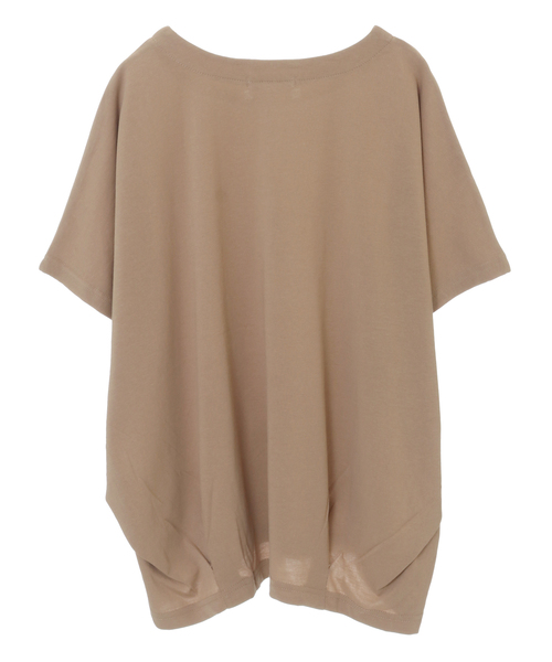 SOFFITTO(ソフィット)の「ひんやり着心地良いコクーンシルエットTシャツ(取り扱い店舗限定)(Tシャツ/カットソー・レディース・オフホワイト/キャメル/ブラック/チャコールグレー・FREE)」の5枚目の写真