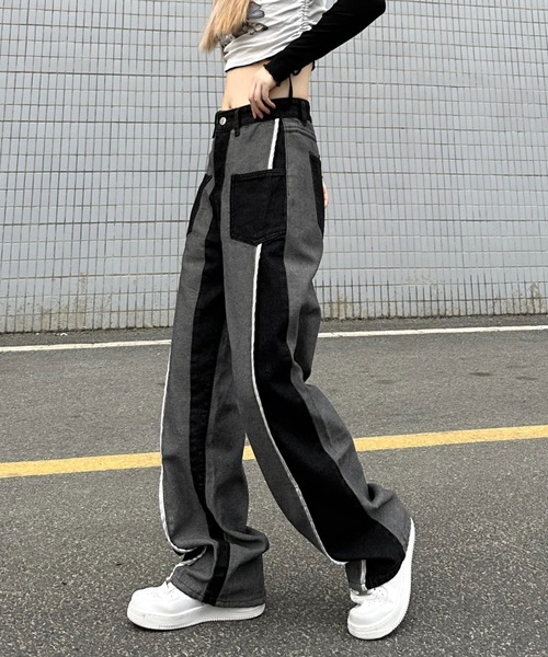 Vipoa（ヴィポア）の「Reverse design wide denim pants（デニムパンツ・レディース・ブラック・MEDIUM/LARGE）」の17枚目の写真