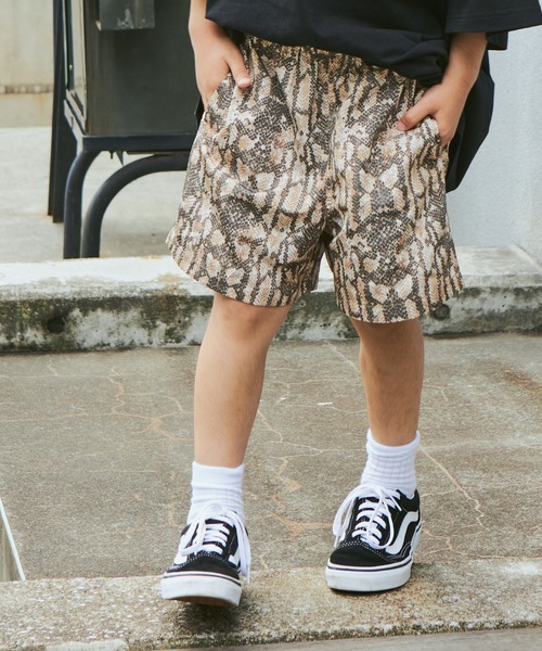 PAIRMANON STREET(ペアマノンストリート)の「【PAIRMANON STREET】水陸両用速乾総柄ショートパンツ(その他パンツ・キッズ・ブルー/ブラック/オレンジ/ベージュ/グリーン/ホワイト・90/100/110/120/130/140/150)」の3枚目の写真