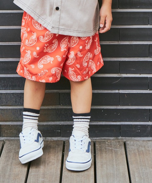 PAIRMANON STREET(ペアマノンストリート)の「【PAIRMANON STREET】水陸両用速乾総柄ショートパンツ(その他パンツ・キッズ・ブルー/ブラック/オレンジ/ベージュ/グリーン/ホワイト・90/100/110/120/130/140/150)」の6枚目の写真