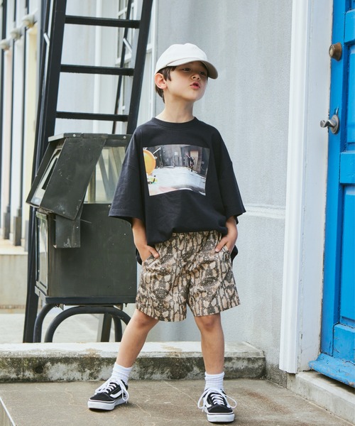 PAIRMANON STREET(ペアマノンストリート)の「【PAIRMANON STREET】水陸両用速乾総柄ショートパンツ(その他パンツ・キッズ・ブルー/ブラック/オレンジ/ベージュ/グリーン/ホワイト・90/100/110/120/130/140/150)」の9枚目の写真