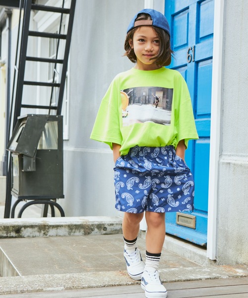 PAIRMANON STREET(ペアマノンストリート)の「【PAIRMANON STREET】水陸両用速乾総柄ショートパンツ(その他パンツ・キッズ・ブルー/ブラック/オレンジ/ベージュ/グリーン/ホワイト・90/100/110/120/130/140/150)」の14枚目の写真