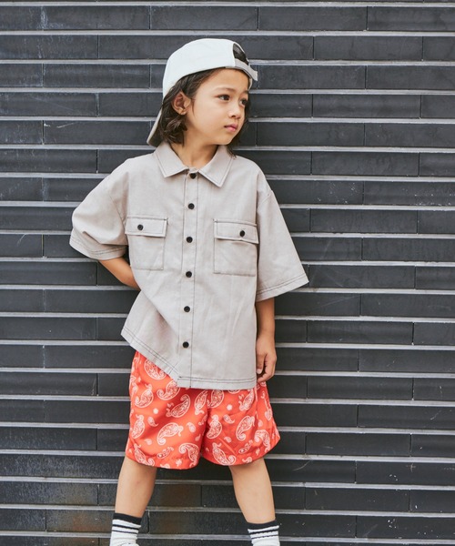 PAIRMANON STREET(ペアマノンストリート)の「【PAIRMANON STREET】水陸両用速乾総柄ショートパンツ(その他パンツ・キッズ・ブルー/ブラック/オレンジ/ベージュ/グリーン/ホワイト・90/100/110/120/130/140/150)」の12枚目の写真