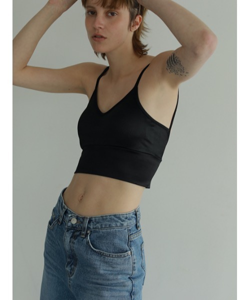 AMAIL（アマイル）の「Icon grossy cami（キャミソール・レディース・アイボリー/パープル/ブラック・FREE）」の3枚目の写真