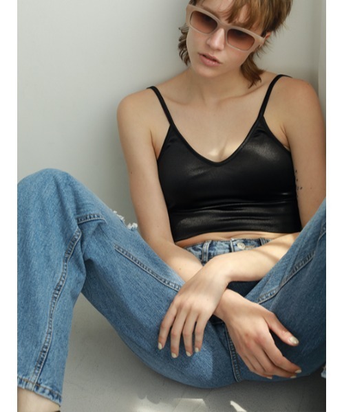 AMAIL（アマイル）の「Icon grossy cami（キャミソール・レディース・アイボリー/パープル/ブラック・FREE）」の4枚目の写真