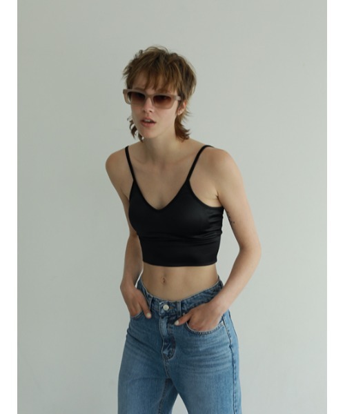 AMAIL（アマイル）の「Icon grossy cami（キャミソール・レディース・アイボリー/パープル/ブラック・FREE）」の5枚目の写真