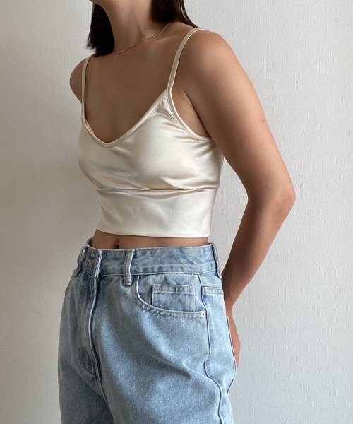 AMAIL（アマイル）の「Icon grossy cami（キャミソール・レディース・アイボリー/パープル/ブラック・FREE）」の18枚目の写真