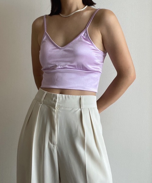 AMAIL（アマイル）の「Icon grossy cami（キャミソール・レディース・アイボリー/パープル/ブラック・FREE）」の22枚目の写真