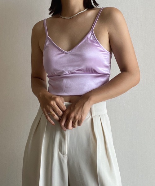 AMAIL（アマイル）の「Icon grossy cami（キャミソール・レディース・アイボリー/パープル/ブラック・FREE）」の21枚目の写真