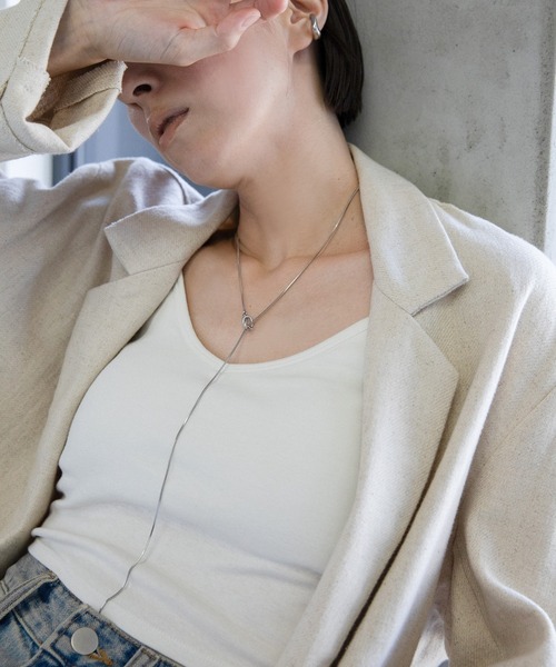 select MOCA（セレクトモカ）の「ダブルループタイネックレス（ネックレス・レディース・シルバー/ゴールド・FREE）」の6枚目の写真