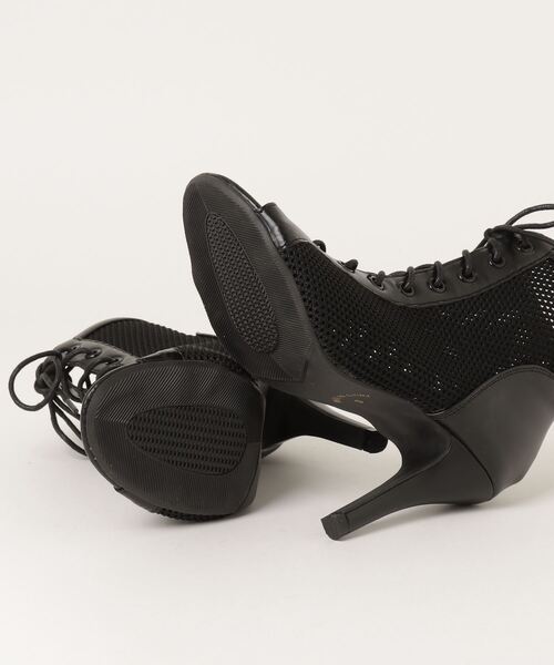 LOVEHUNTER(ラブハンター)の「LOVEHUNTER/9.5cmヒール レースアップメッシュブーツサンダル(1625)(サンダル・レディース・アイボリー/ブラック・S/M/L/LL)」の4枚目の写真