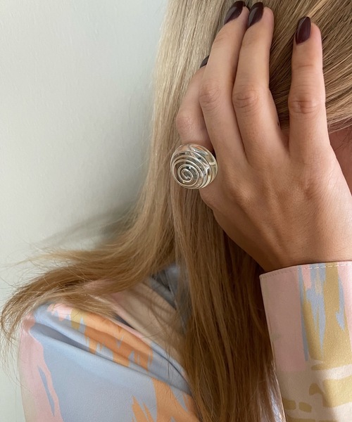 SANSeLF(サンセルフ)の「clear round and round ring【SANSeLF】sanak23a008(リング・レディース・クリア・FREE)」の2枚目の写真