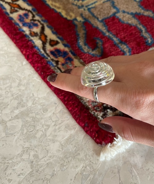 SANSeLF(サンセルフ)の「clear round and round ring【SANSeLF】sanak23a008(リング・レディース・クリア・FREE)」の4枚目の写真