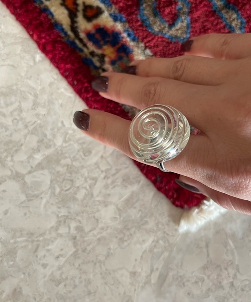 SANSeLF(サンセルフ)の「clear round and round ring【SANSeLF】sanak23a008(リング・レディース・クリア・FREE)」の5枚目の写真