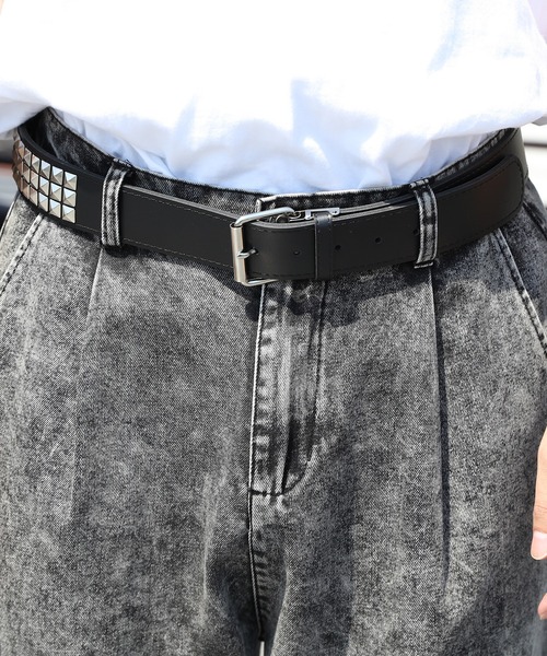 ８(eight)（エイト）の「3連スタッズベルト（ベルト・メンズ・ブラック・FREE）」の3枚目の写真