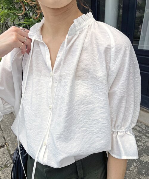 Spick & Span ★美品★ハイブリットスタンドフリルブラウス Spick & Span（スピックアンドスパン）の「ハイブリットスタンド