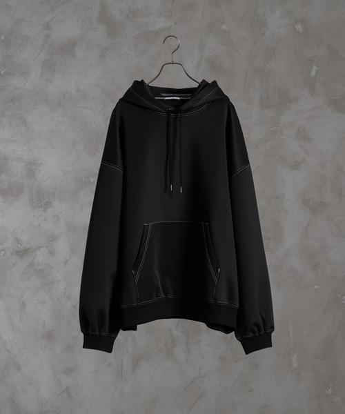 sisa.(シサ)の「Stitch big parker/ステッチビッグパーカー(パーカー・メンズ・ブラック/ホワイト・LARGE/SMALL/MEDIUM)」の16枚目の写真