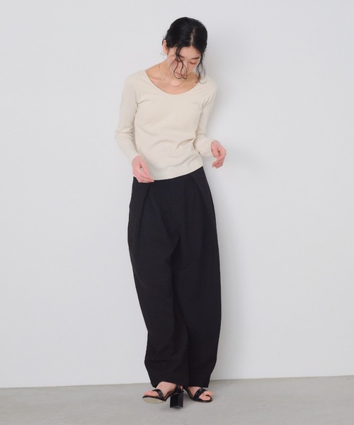 Shelly island(シェリーアイランド)の「カップ付きバックオープンロンT(Tシャツ/カットソー・レディース・ブラック/ホワイト/ピンク/ブラウン/チャコールグレー・FREE)」の13枚目の写真