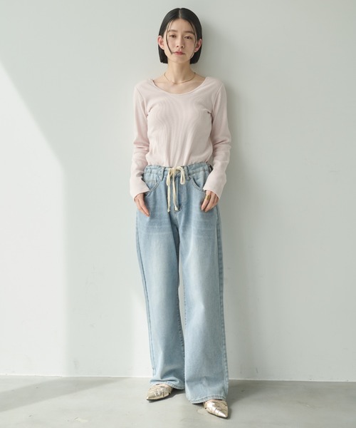 シェリー♡ カップ付きバックオープンロンT（Tシャツ/カットソー）｜Shelly