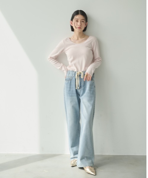 カップ付きバックオープンロンT（Tシャツ/カットソー）｜Shelly island