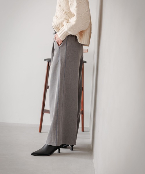 eL(エル)の「【eL】2Line Wide Pants/973936(スラックス・レディース・ブラック/グレー・FREE)」の16枚目の写真