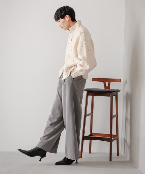 eL(エル)の「【eL】2Line Wide Pants/973936(スラックス・レディース・ブラック/グレー・FREE)」の14枚目の写真