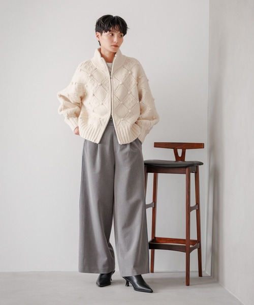 eL(エル)の「【eL】2Line Wide Pants/973936(スラックス・レディース・ブラック/グレー・FREE)」の17枚目の写真