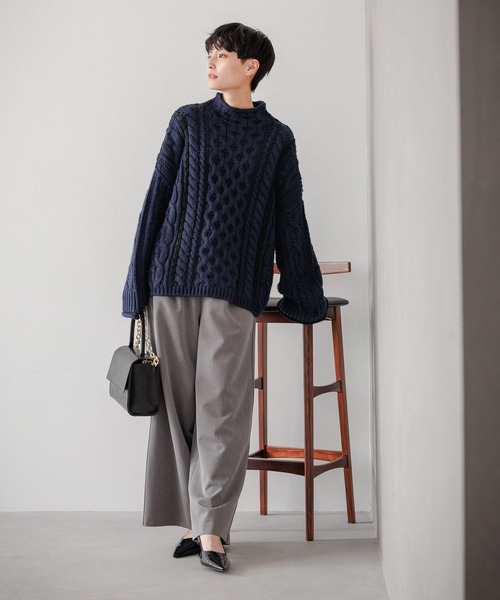 eL(エル)の「【eL】2Line Wide Pants/973936(スラックス・レディース・ブラック/グレー・FREE)」の18枚目の写真