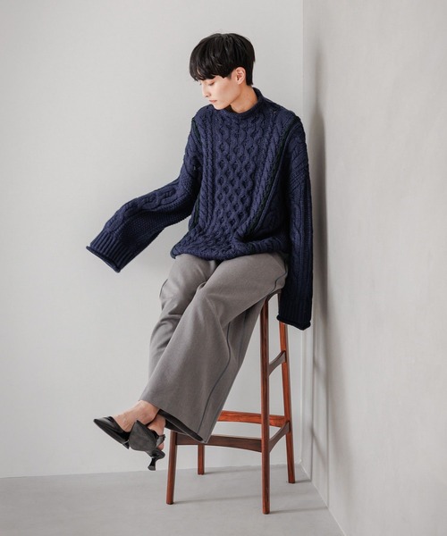 eL(エル)の「【eL】2Line Wide Pants/973936(スラックス・レディース・ブラック/グレー・FREE)」の19枚目の写真