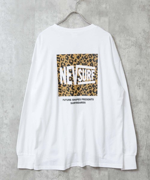 NEV(ネブ)の「NEVSURF BIGシルエット ロンT(Tシャツ/カットソー・メンズ・ブラック系/チャコール/ベージュ/ネイビー/オフホワイト/杢グレー/ホワイト系/ブラック/ホワイト系4/ブラック系4/ブラック系5/ホワイト系5・M/L/XL)」の4枚目の写真