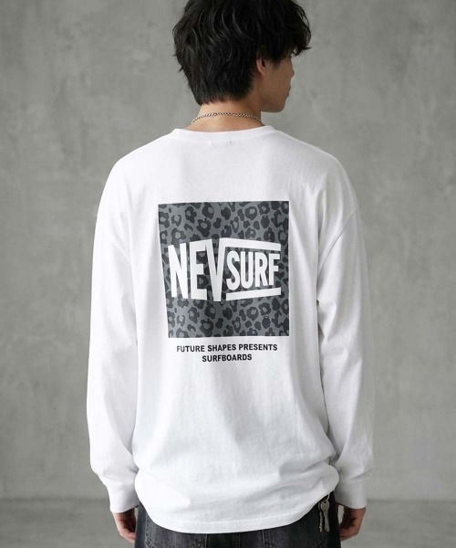 NEV(ネブ)の「NEVSURF BIGシルエット ロンT(Tシャツ/カットソー・メンズ・ブラック系/チャコール/ベージュ/ネイビー/オフホワイト/杢グレー/ホワイト系/ブラック/ホワイト系4/ブラック系4/ブラック系5/ホワイト系5・M/L/XL)」の5枚目の写真