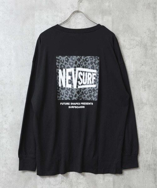 NEV(ネブ)の「NEVSURF BIGシルエット ロンT(Tシャツ/カットソー・メンズ・ブラック系/チャコール/ベージュ/ネイビー/オフホワイト/杢グレー/ホワイト系/ブラック/ホワイト系4/ブラック系4/ブラック系5/ホワイト系5・M/L/XL)」の8枚目の写真