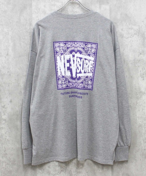 NEV(ネブ)の「NEVSURF BIGシルエット ロンT(Tシャツ/カットソー・メンズ・ブラック系/チャコール/ベージュ/ネイビー/オフホワイト/杢グレー/ホワイト系/ブラック/ホワイト系4/ブラック系4/ブラック系5/ホワイト系5・M/L/XL)」の9枚目の写真