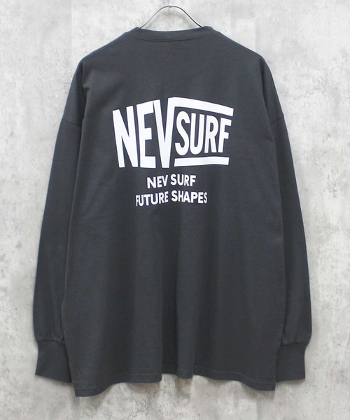 NEV(ネブ)の「NEVSURF BIGシルエット ロンT(Tシャツ/カットソー・メンズ・ブラック系/チャコール/ベージュ/ネイビー/オフホワイト/杢グレー/ホワイト系/ブラック/ホワイト系4/ブラック系4/ブラック系5/ホワイト系5・M/L/XL)」の10枚目の写真