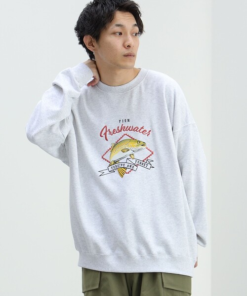 BEAMS HEART(ビームスハート)の「BEAMS HEART / アニマル クルーネック スウェット(ユニセックス)(スウェット・メンズ・レッド系その他7/ライトグレー・SMALL/MEDIUM/LARGE)」の17枚目の写真