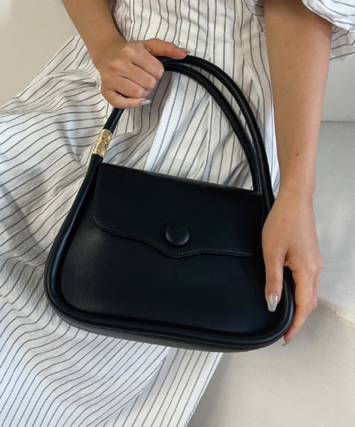 Olu.（オルドット）の「サークルハンドル2wayバッグ（ショルダーバッグ・レディース・ベージュ/ブラック・FREE）」の2枚目の写真