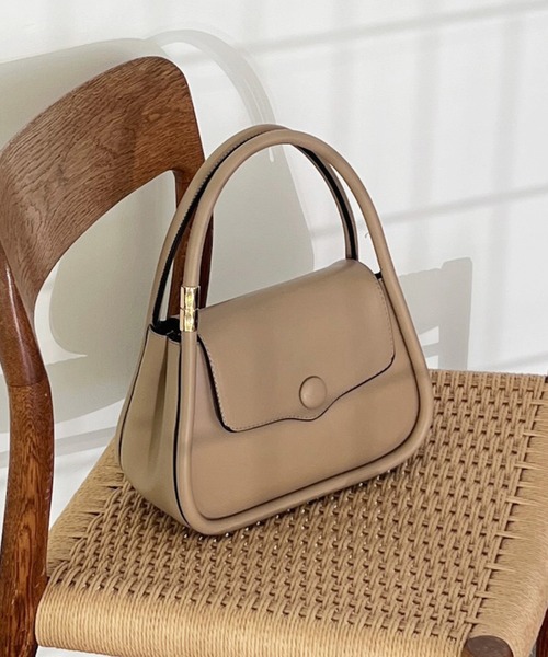 Olu.（オルドット）の「サークルハンドル2wayバッグ（ショルダーバッグ・レディース・ベージュ/ブラック・FREE）」の3枚目の写真