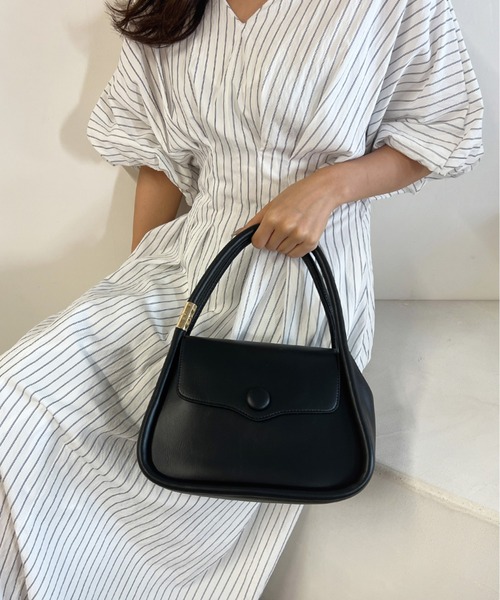 Olu.（オルドット）の「サークルハンドル2wayバッグ（ショルダーバッグ・レディース・ベージュ/ブラック・FREE）」の10枚目の写真