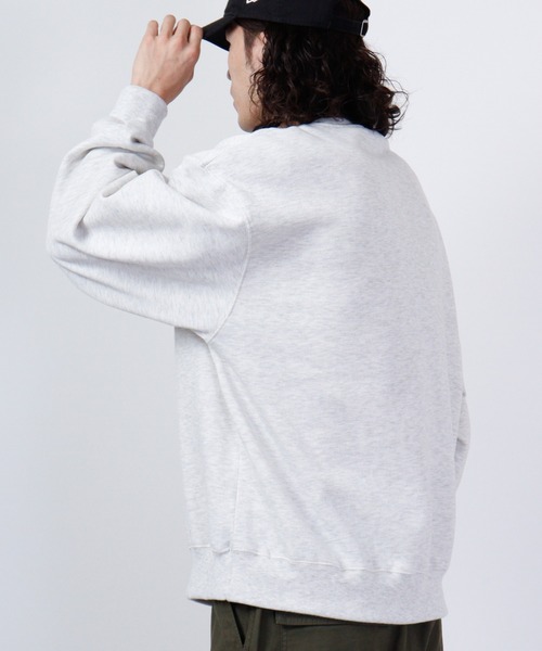 SUGGESTION(サジェッション)の「SUGGESTION フラワー刺繍裏起毛トレーナー(スウェット・メンズ・アッシュグレー/ブラック/ホワイト・L/M)」の12枚目の写真