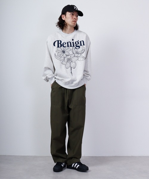 SUGGESTION(サジェッション)の「SUGGESTION フラワー刺繍裏起毛トレーナー(スウェット・メンズ・アッシュグレー/ブラック/ホワイト・L/M)」の14枚目の写真