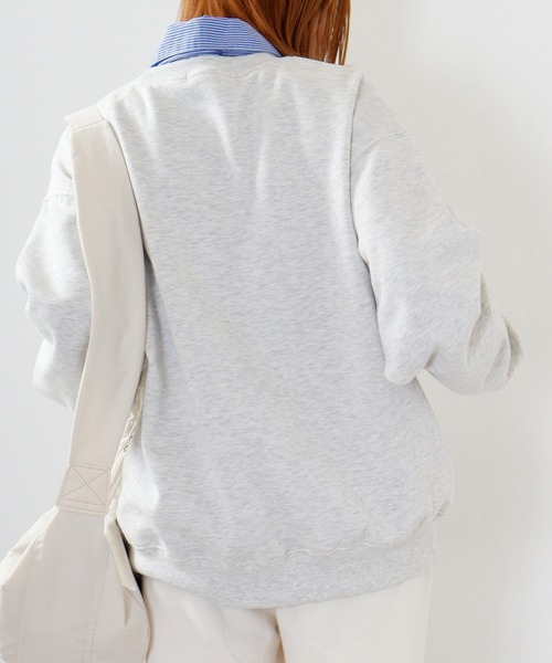 SUGGESTION(サジェッション)の「SUGGESTION フラワー刺繍裏起毛トレーナー(スウェット・メンズ・アッシュグレー/ブラック/ホワイト・L/M)」の17枚目の写真