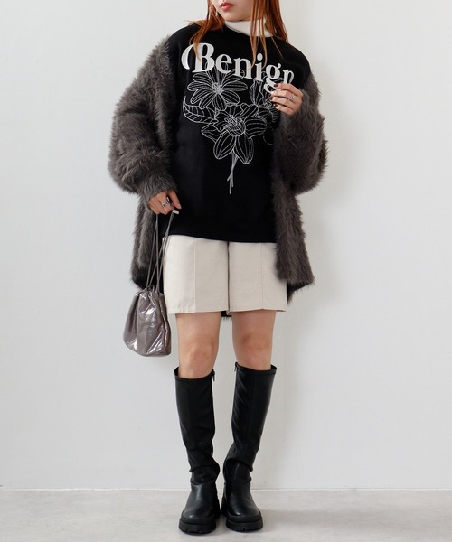 SUGGESTION(サジェッション)の「SUGGESTION フラワー刺繍裏起毛トレーナー(スウェット・メンズ・アッシュグレー/ブラック/ホワイト・L/M)」の9枚目の写真