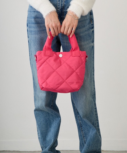 Loco Ocean（ロコオーシャン）の「【多収納】2way / ショルダーミニバッグ（トートバッグ・レディース・ホワイト/ブラック/ピンク・ONE SIZE）」の4枚目の写真