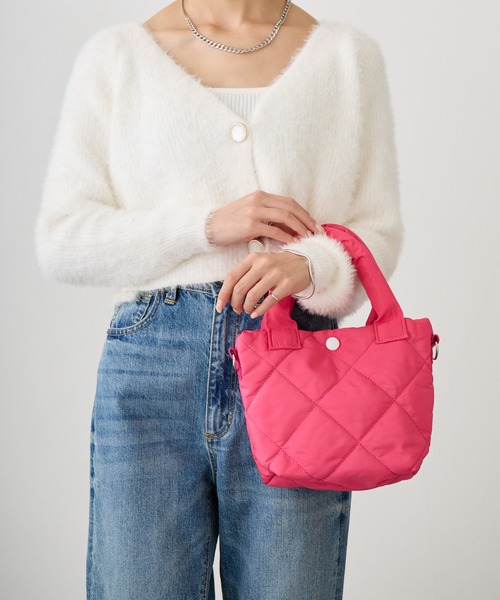 Loco Ocean（ロコオーシャン）の「【多収納】2way / ショルダーミニバッグ（トートバッグ・レディース・ホワイト/ブラック/ピンク・ONE SIZE）」の5枚目の写真