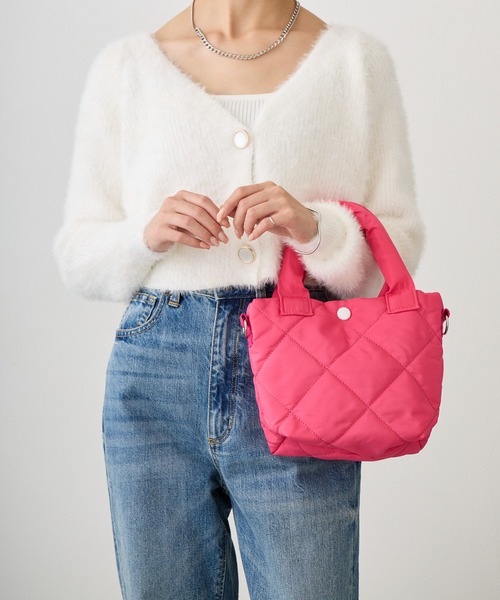 Loco Ocean（ロコオーシャン）の「【多収納】2way / ショルダーミニバッグ（トートバッグ・レディース・ホワイト/ブラック/ピンク・ONE SIZE）」の6枚目の写真