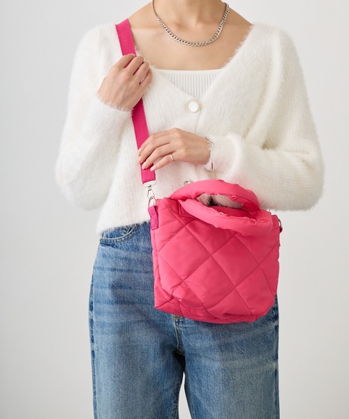 Loco Ocean（ロコオーシャン）の「【多収納】2way / ショルダーミニバッグ（トートバッグ・レディース・ホワイト/ブラック/ピンク・ONE SIZE）」の8枚目の写真